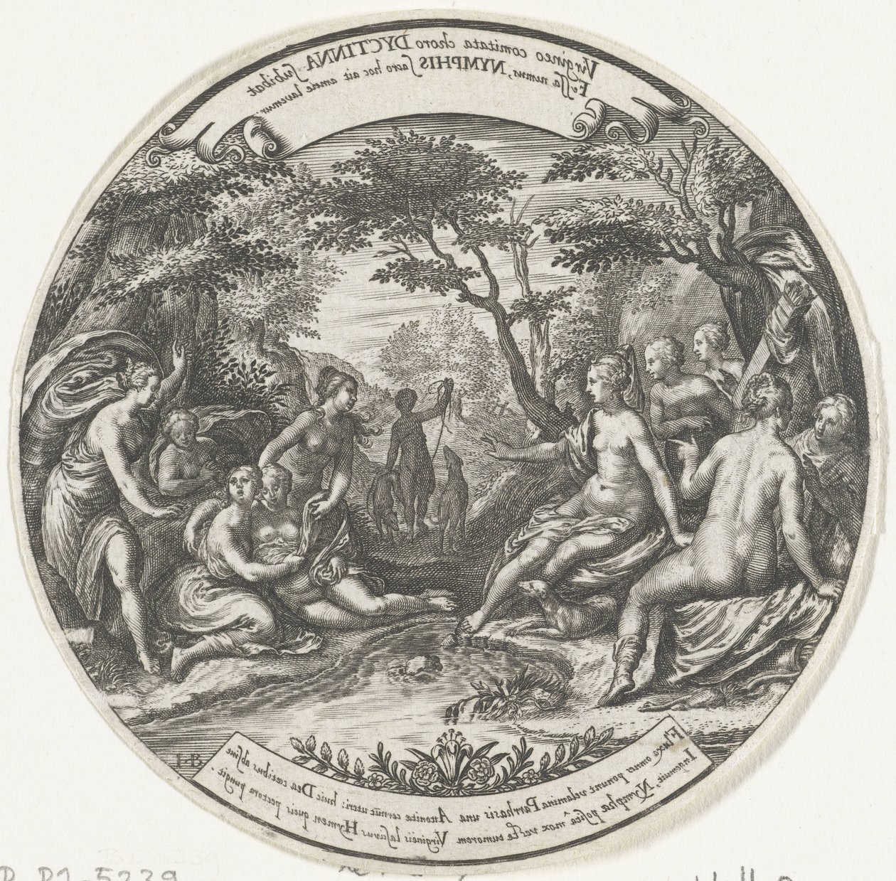Diana descobre a gravidez de Callisto . de Johann Theodor de Bry
