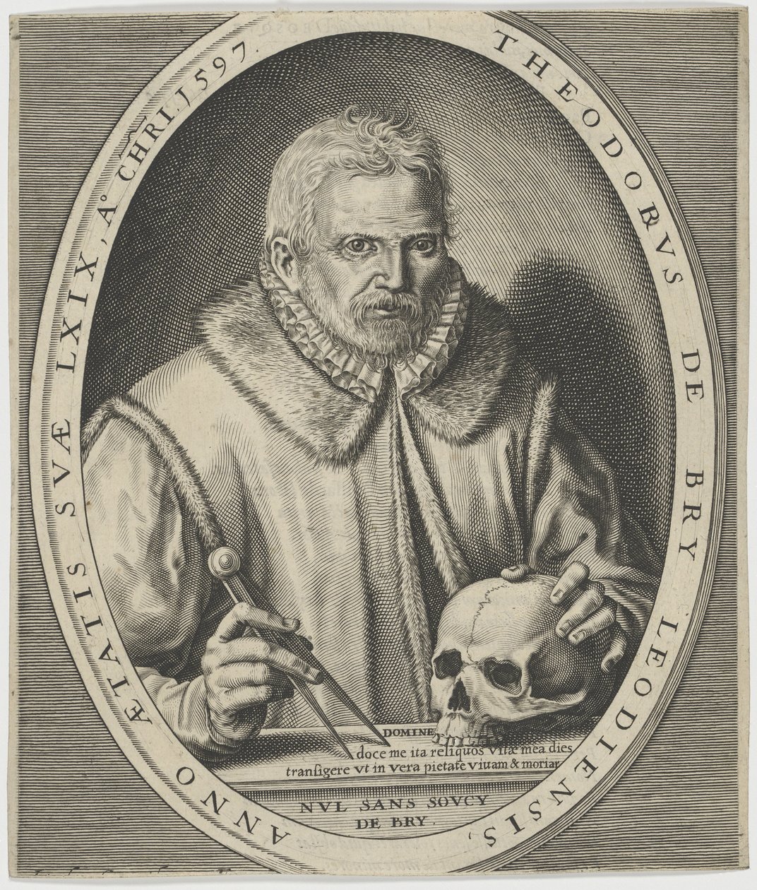 Retrato de Theodor por Bry 1528-1598, ca. 1597. de Johann Theodor de Bry