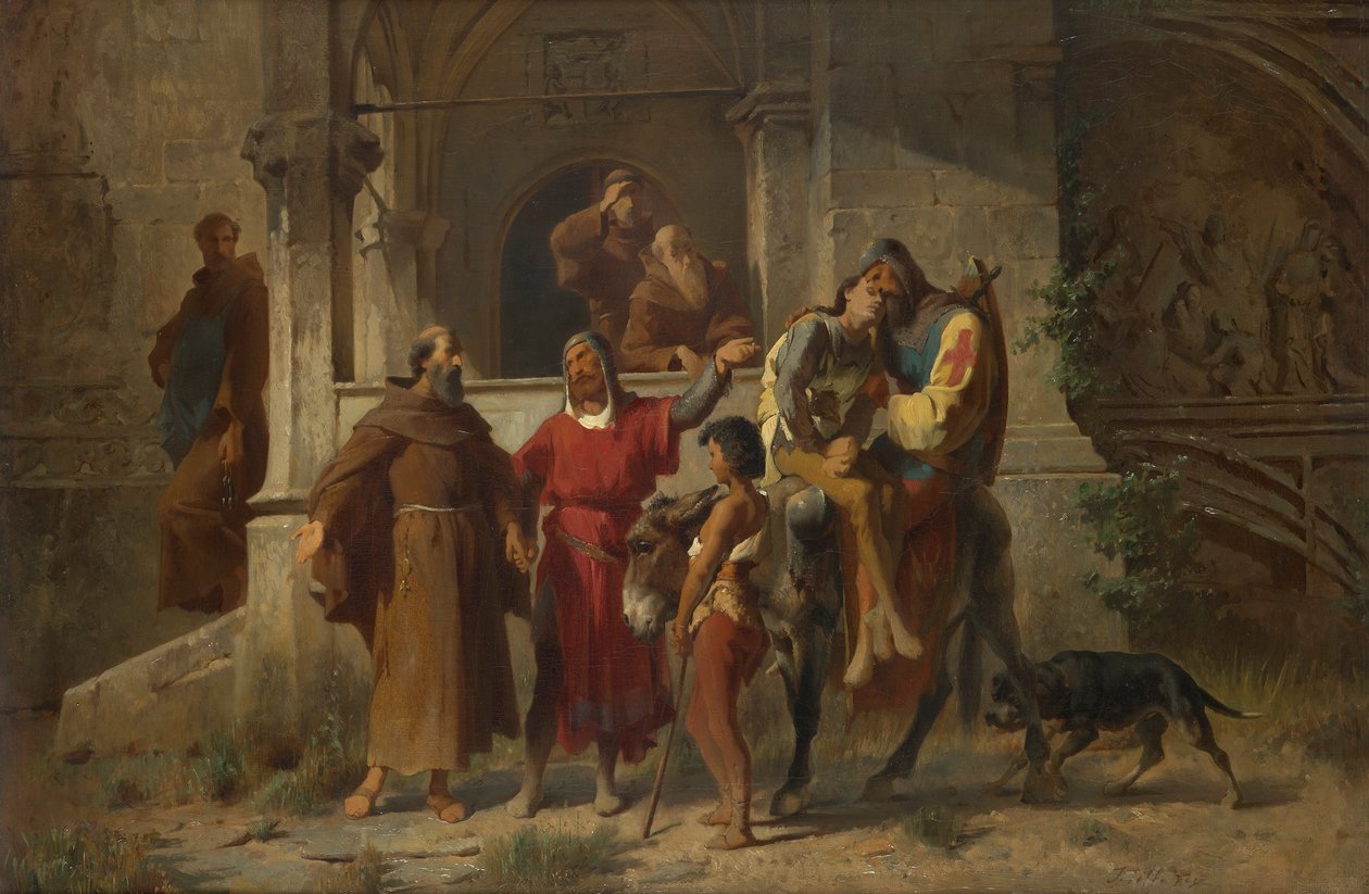 Estudo para a pintura: O Retorno dos Cruzados de Johann  Till der Jüngere