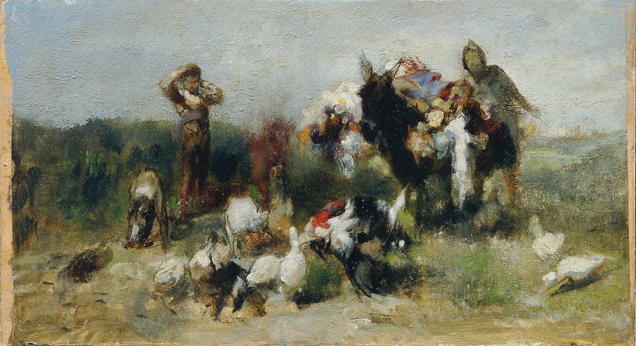 Cena de Dom Quixote (luta com a ave) de Johann  Till der Jüngere