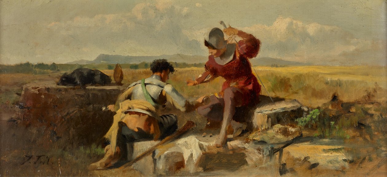 Dois cavaleiros a jogar aos dados de Johann Till der Jüngere