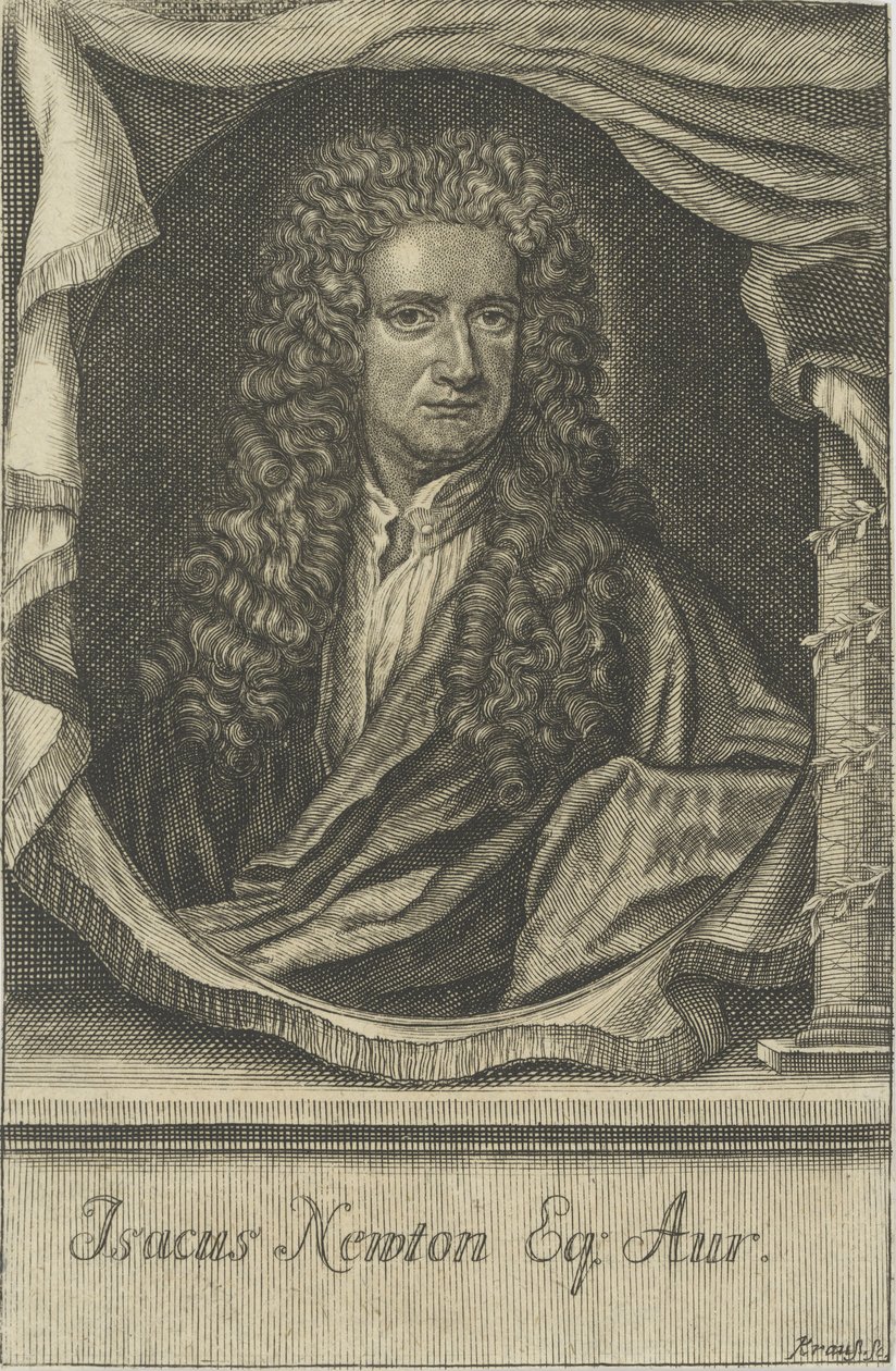 Retrato de Sir Isaac Newton 1642-1727, 1715. de Johann Ulrich Krauss