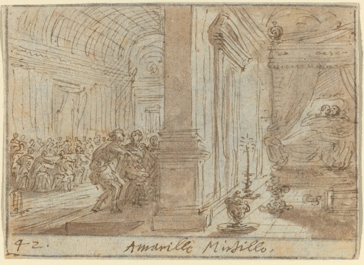 Amarílis e Mirtilo, 1640. de Johann Wilhelm Baur