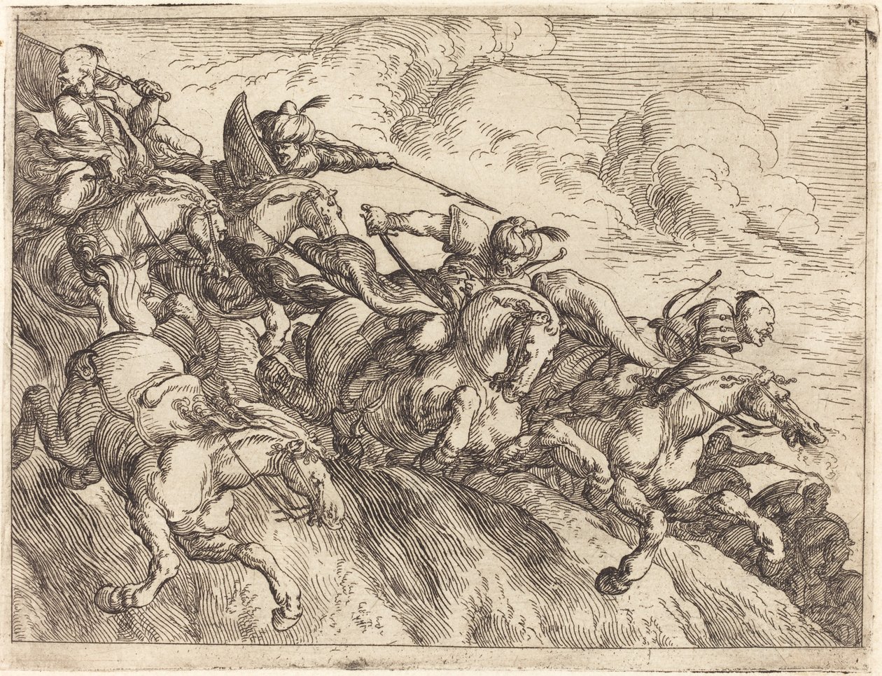 Caprichos de várias batalhas de Johann Wilhelm Baur