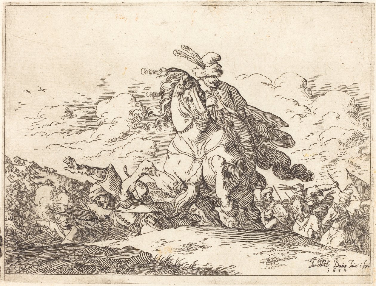 Caprichos de várias batalhas de Johann Wilhelm Baur