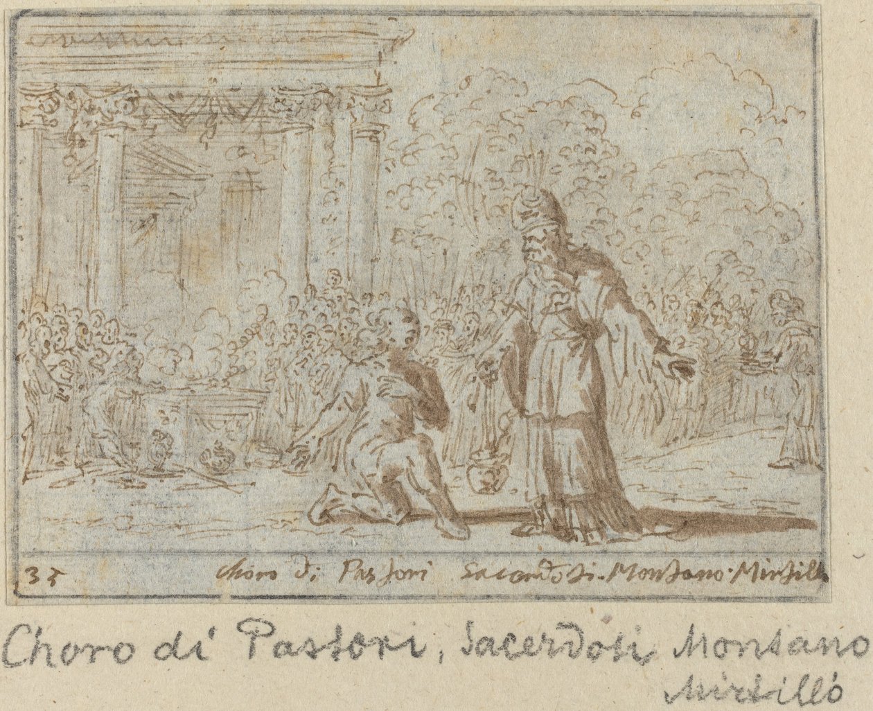 Refrão de Pastores e Sacerdotes: Montano, Mirtillo, 1640. de Johann Wilhelm Baur