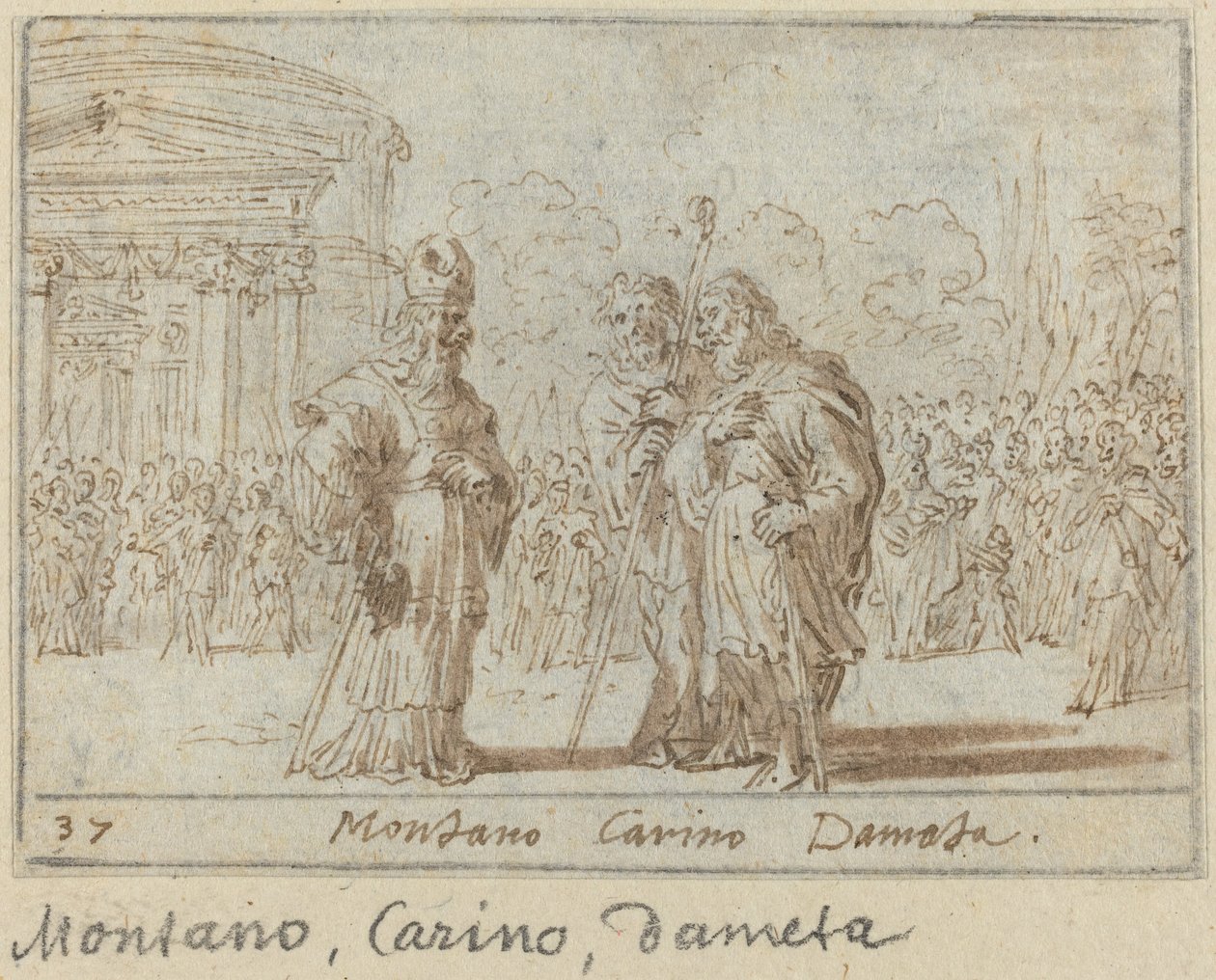 Montano, Carino e Dameta de Johann Wilhelm Baur