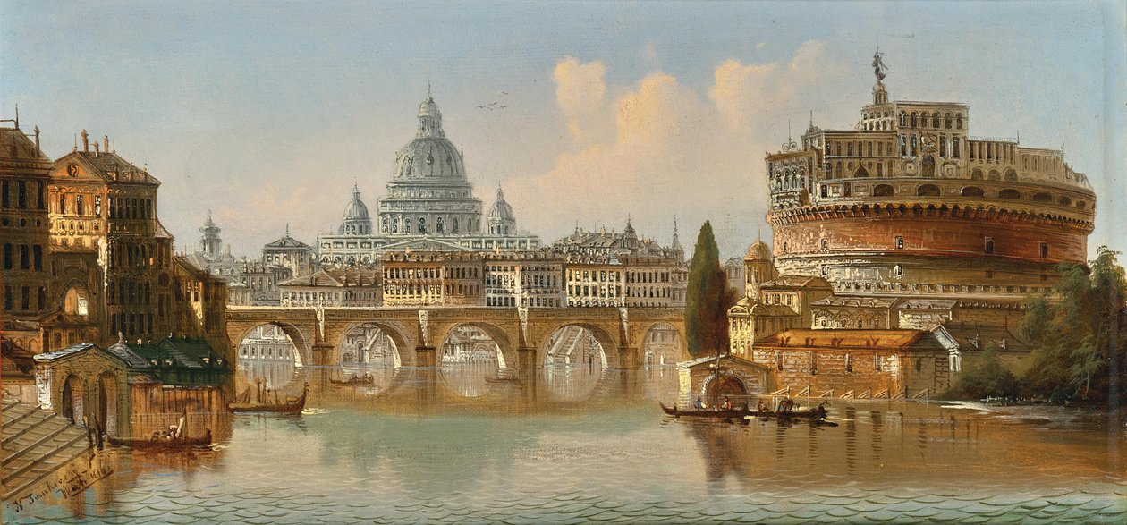 Johann Wilhelm Jankowski Roma Engelsburg e São Pedro de Johann Wilhelm Jankowski