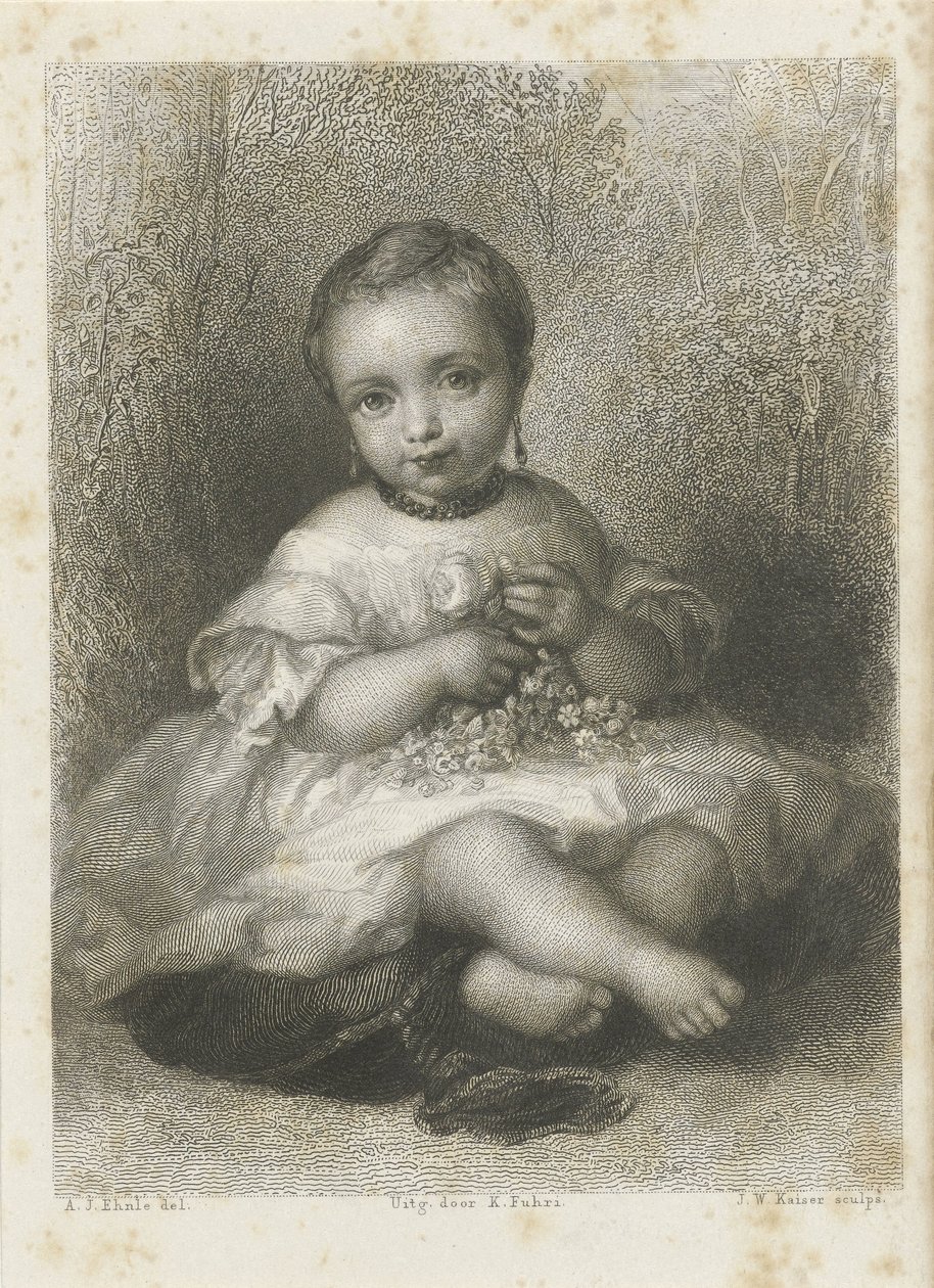 Retrato de uma garota desconhecida de Johann Wilhelm Kaiser (I)