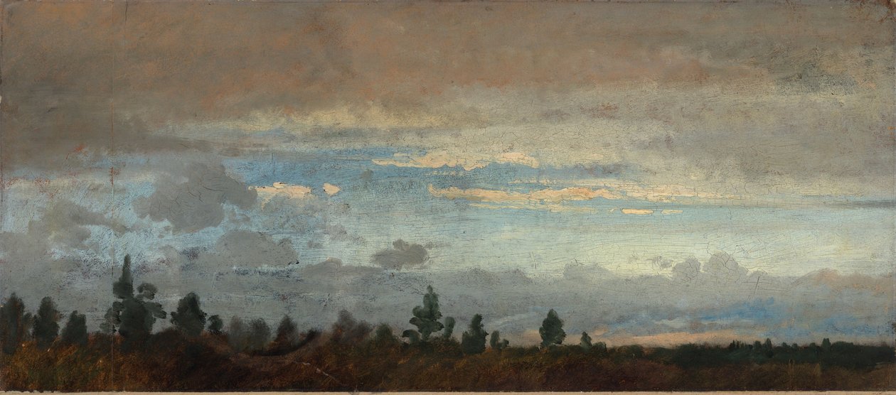 Céu nocturno nublado de Johann Wilhelm Schirmer