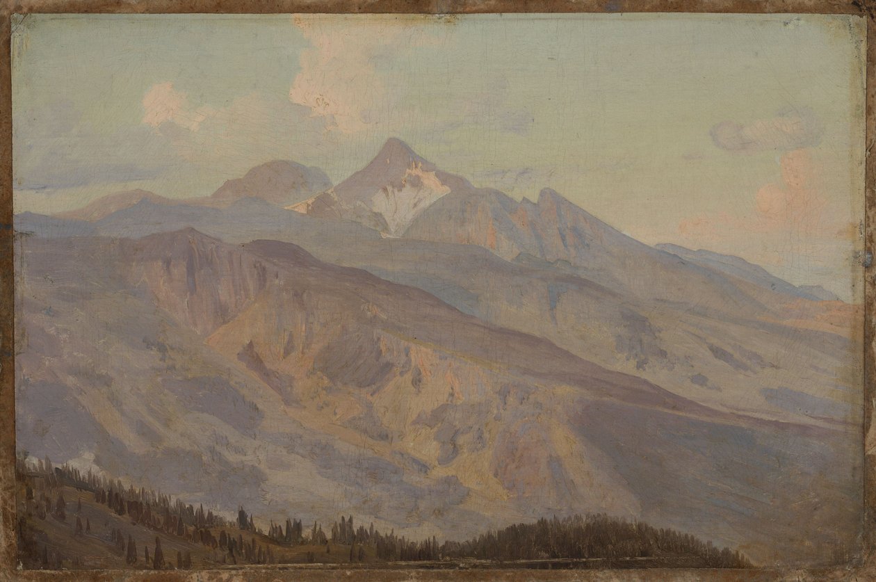 Vista de montanhas de Johann Wilhelm Schirmer