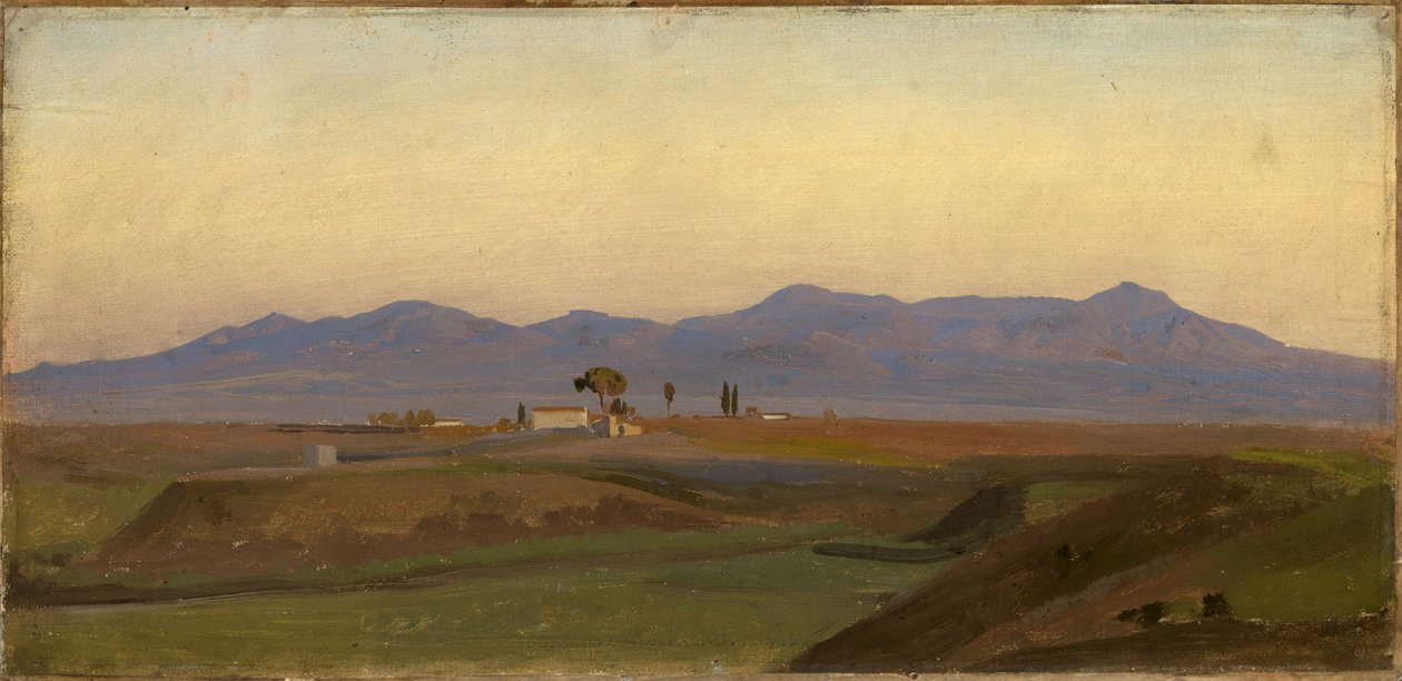 Vista da Campagna Romana para os Montes Sabinos de Johann Wilhelm Schirmer
