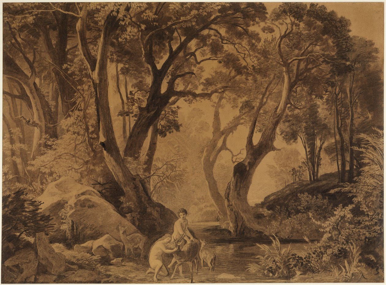 O interior de uma floresta virgem (No Paraíso II) de Johann Wilhelm Schirmer