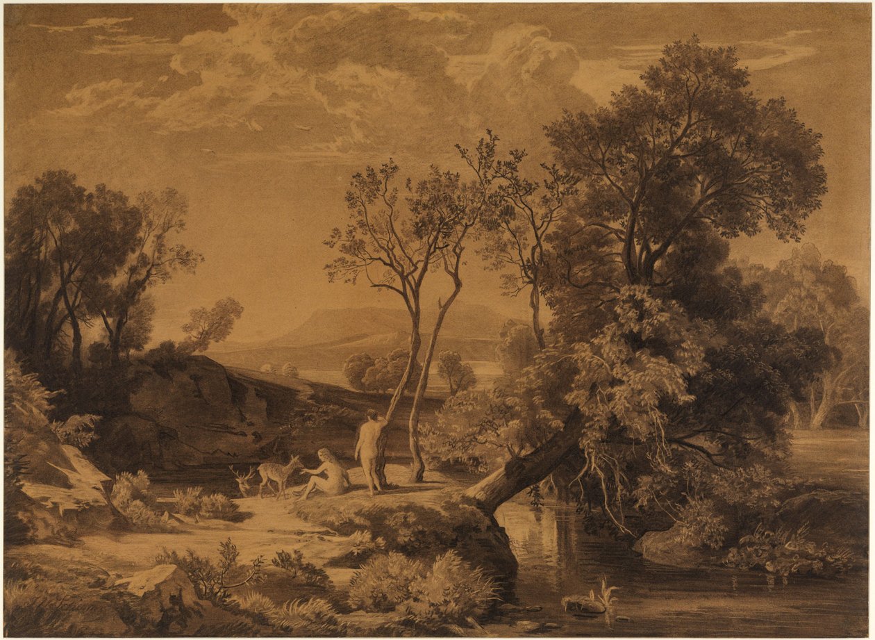 O paraíso como uma manhã de primavera (No paraíso I) de Johann Wilhelm Schirmer