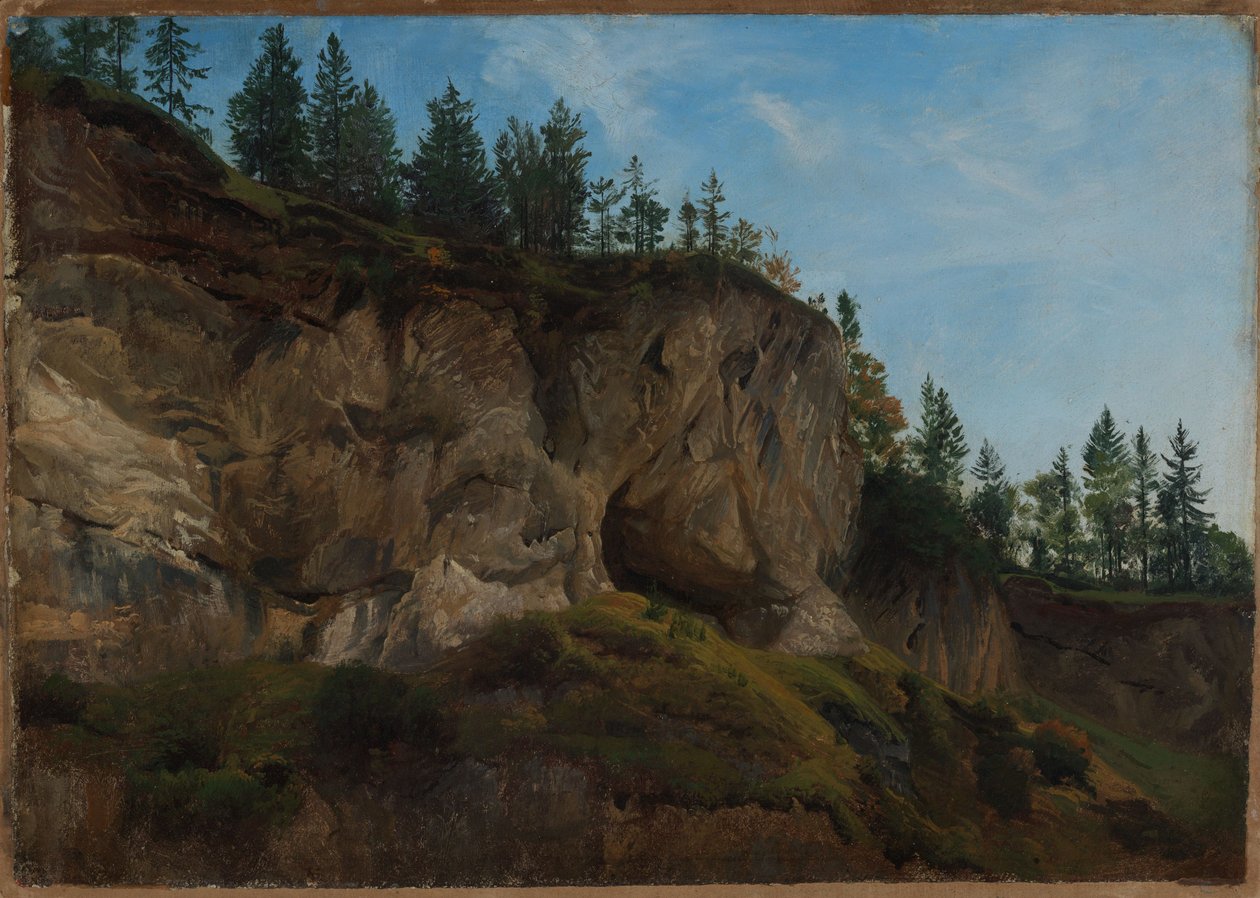 Encosta rochosa na Suíça de Johann Wilhelm Schirmer