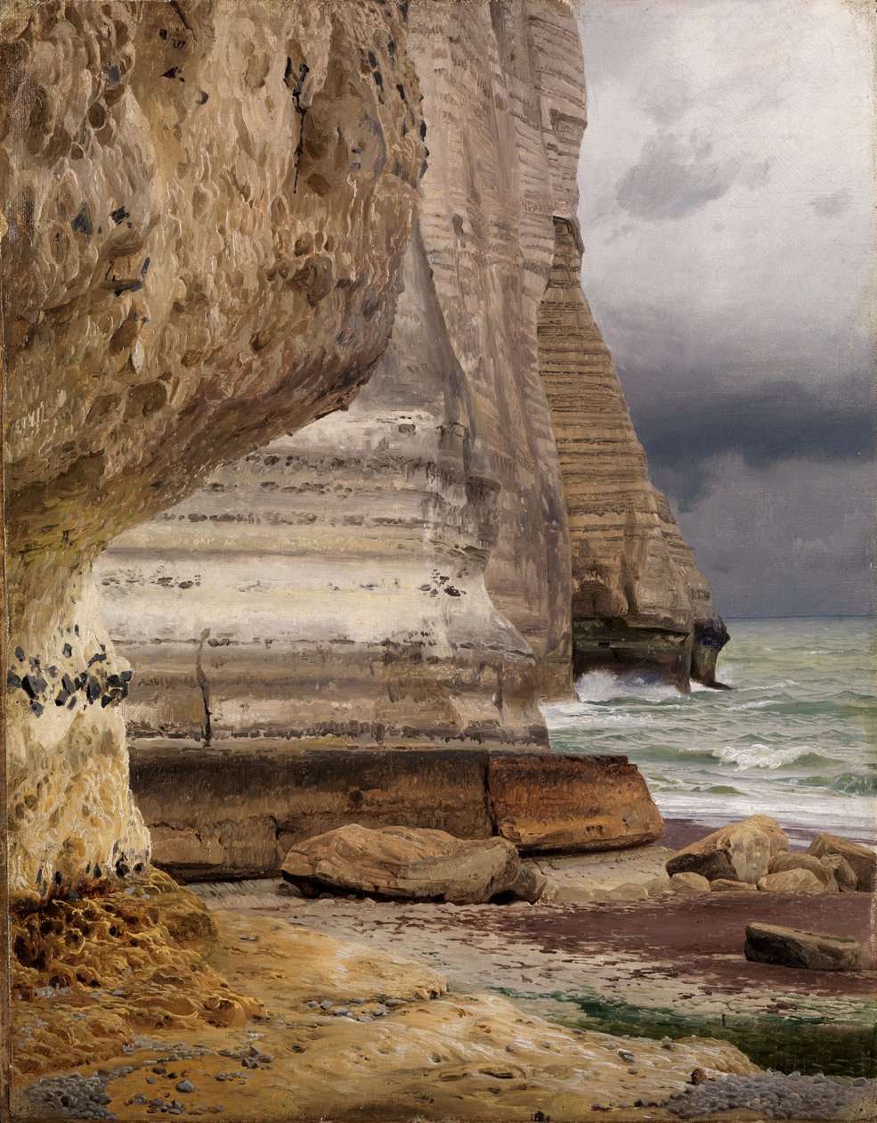 Costa rochosa perto de Etretat de Johann Wilhelm Schirmer