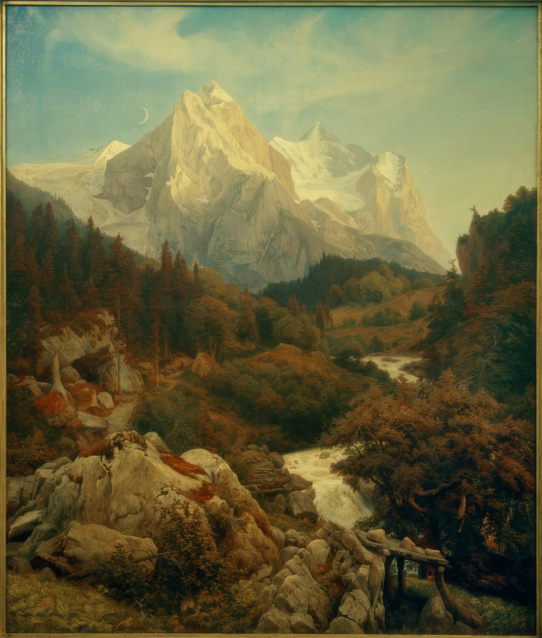 Johann Wilhelm Schirmer, o Wetterhorn de Johann Wilhelm Schirmer