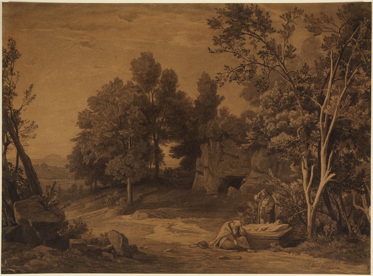 Lamento pela morte de Sara (Génesis 23, 2) de Johann Wilhelm Schirmer
