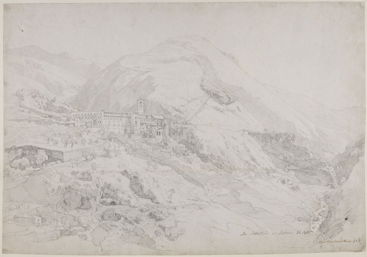 Convento de Santa Escolástica em Subiaco de Johann Wilhelm Schirmer