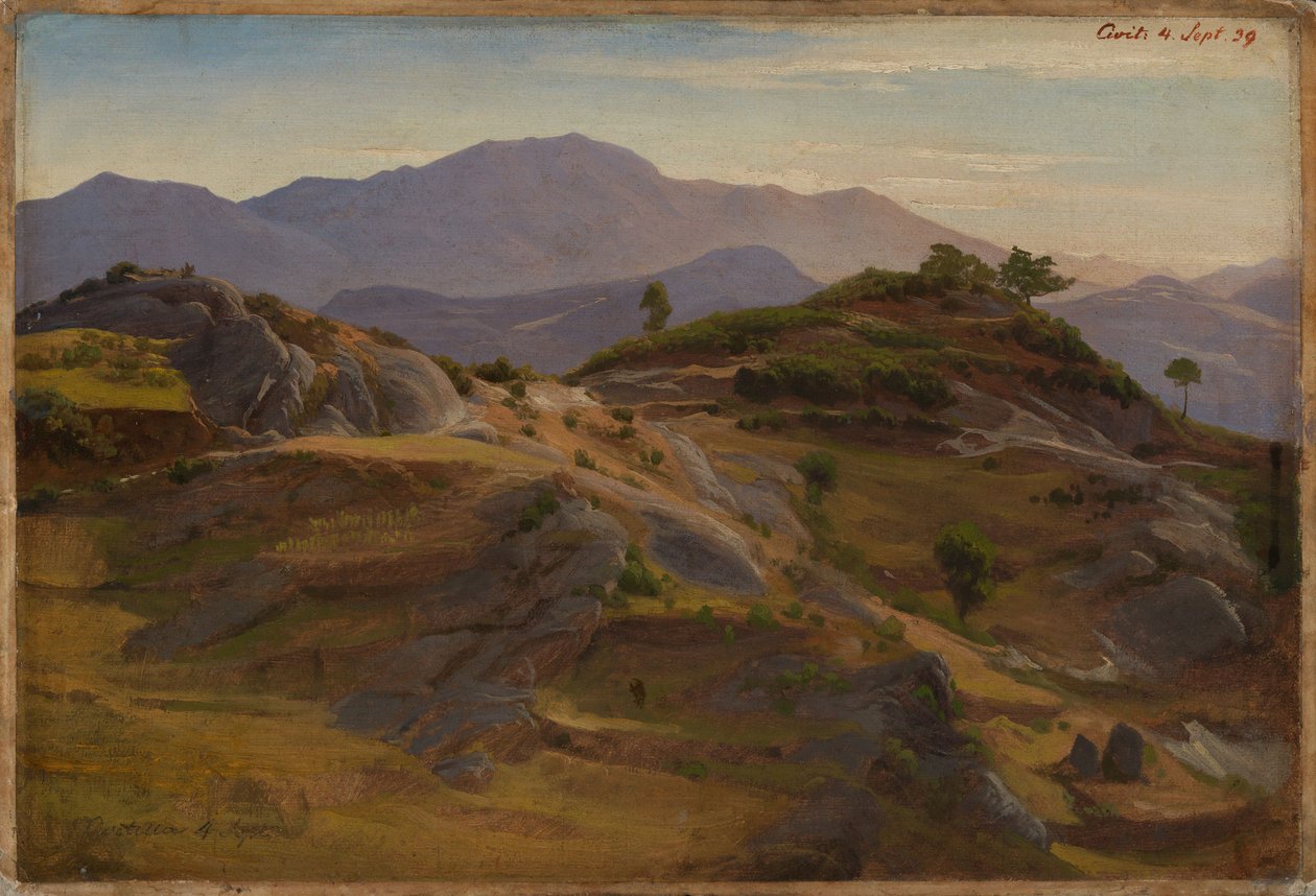 Paisagem nos arredores de Civitella de Johann Wilhelm Schirmer