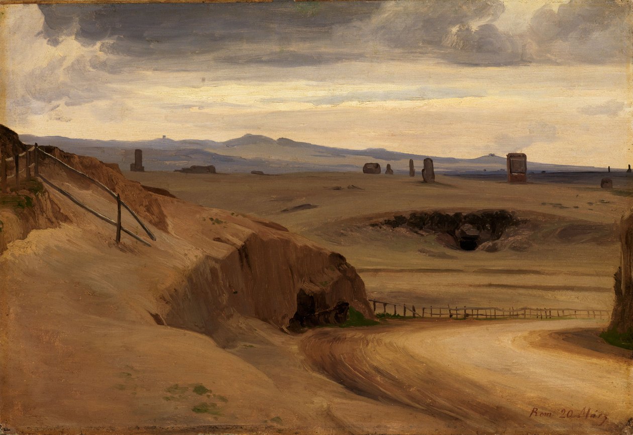 Vista da Campagna Romana de Johann Wilhelm Schirmer