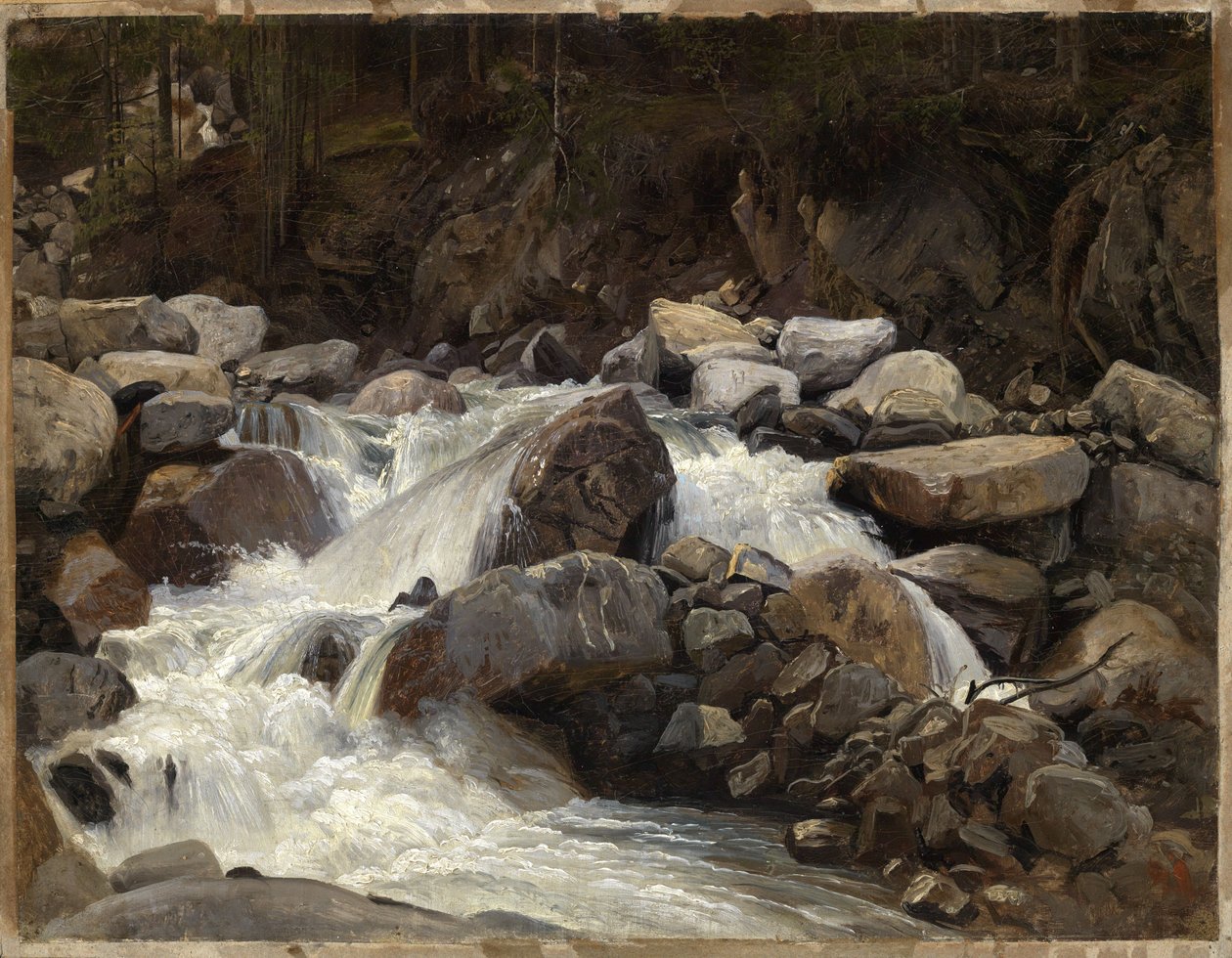 Riacho de montanha suíço de Johann Wilhelm Schirmer