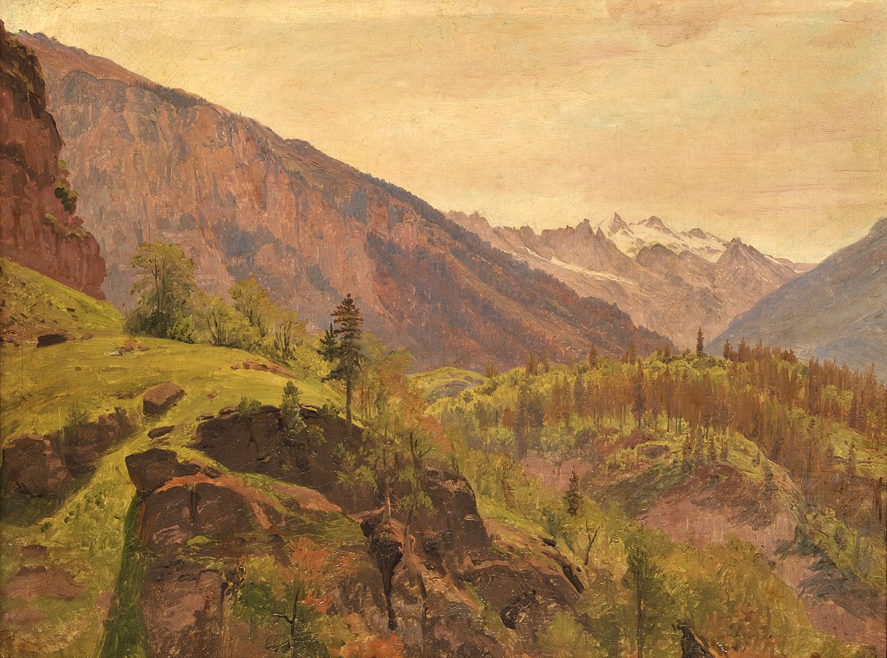 Paisagem montanhosa suíça de Johann Wilhelm Schirmer