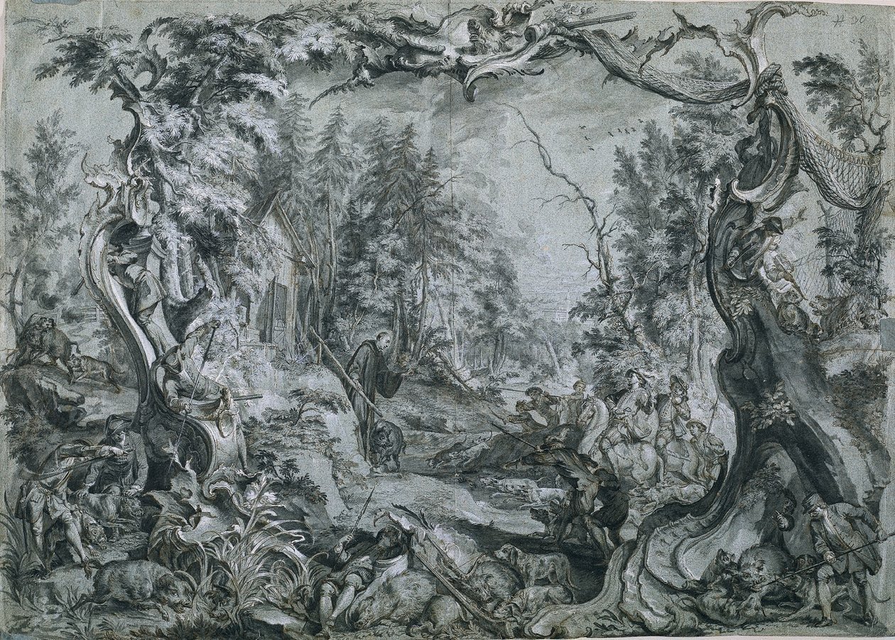 São Deicolus e o Javali de Johann Wolfgang Baumgartner