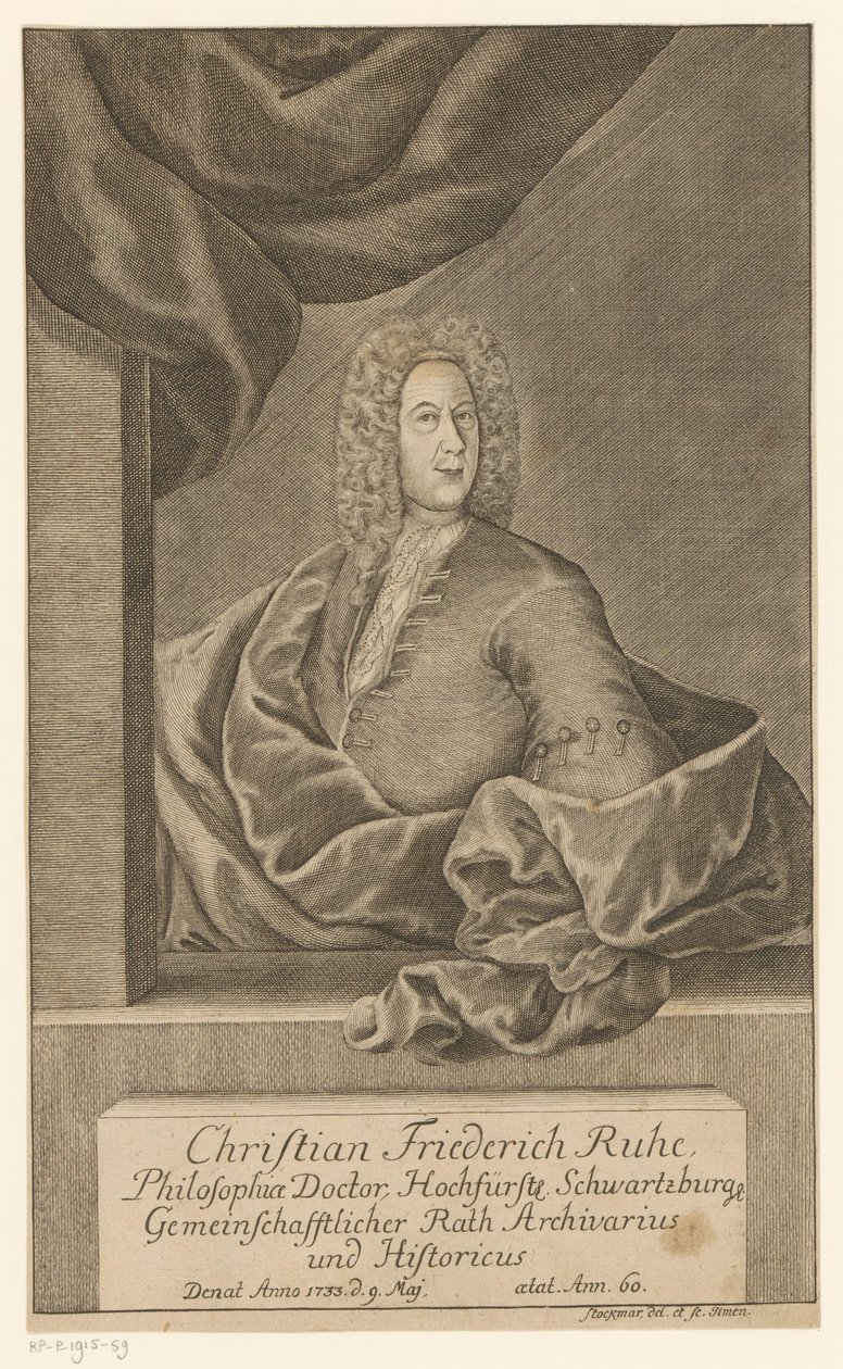 Retrato de Christian Friedrich Ruhe de Johann Wolfgang Heinrich Stockmar