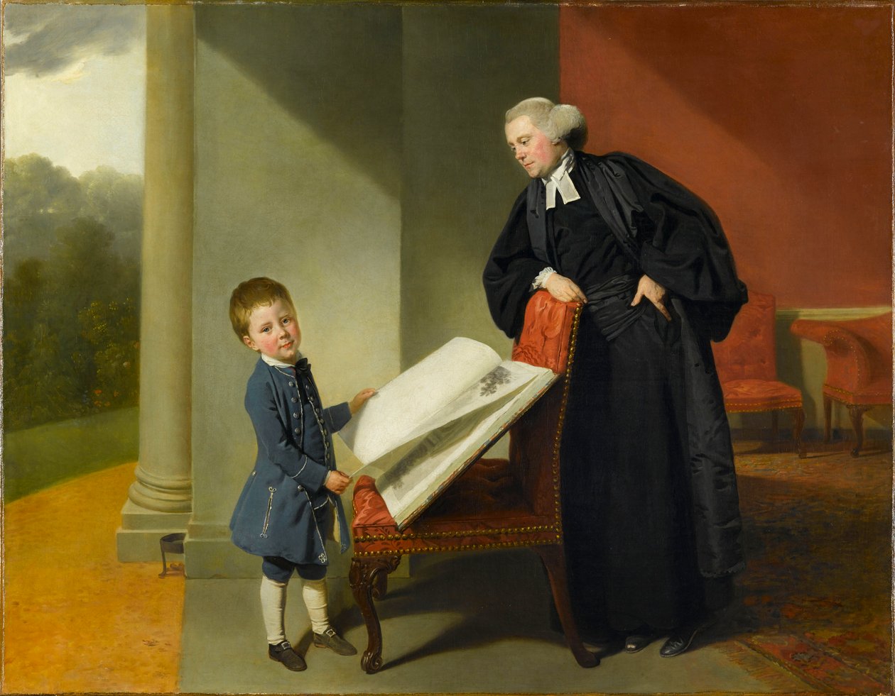 Reverendo Randall Burroughes e seu filho Ellis, 1769. de Johann Zoffani