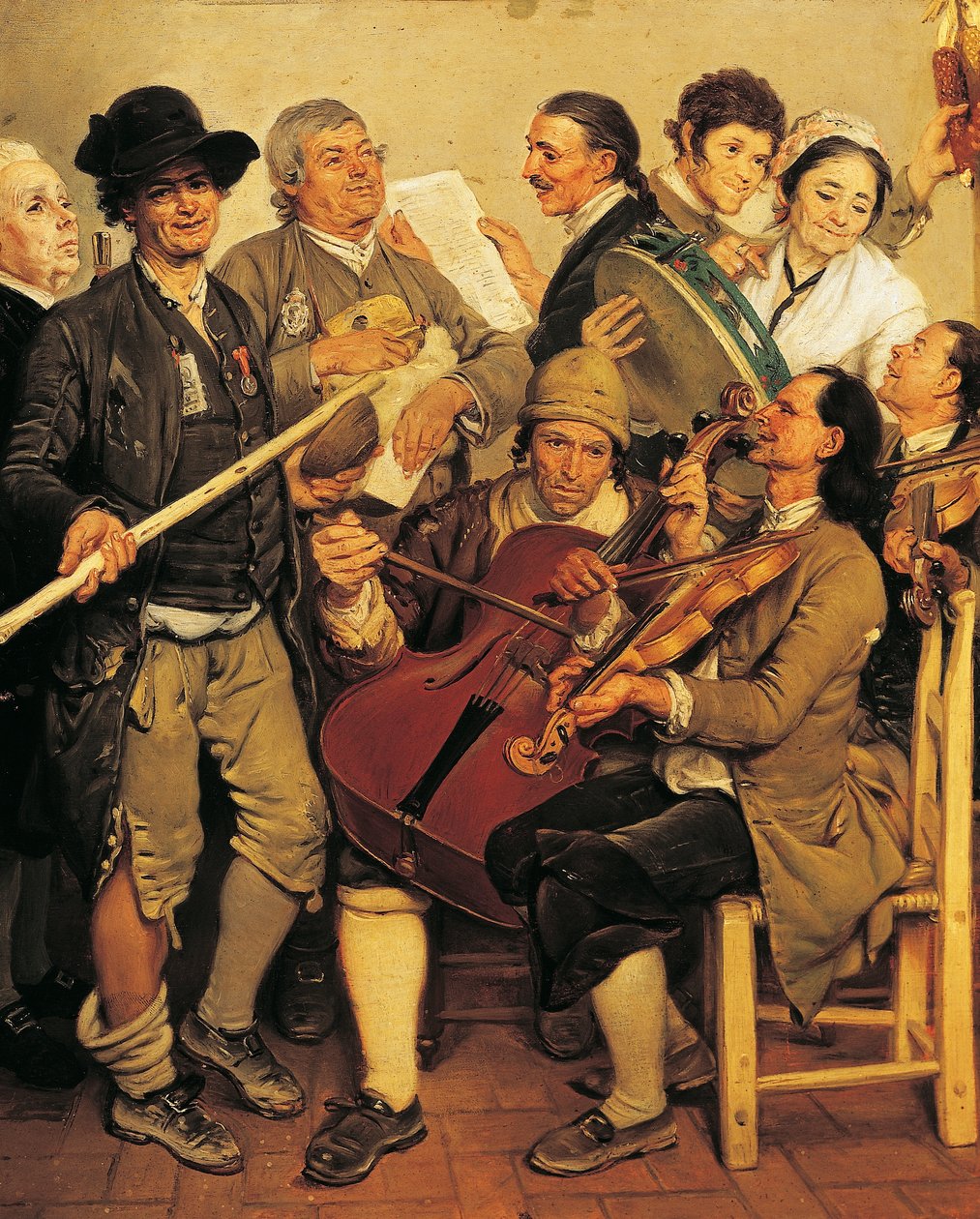 Scartocciata (músicos no festival de colheita de milho perto de Parma), de Johann Zoffany (1733-1810) de Johann Zoffany