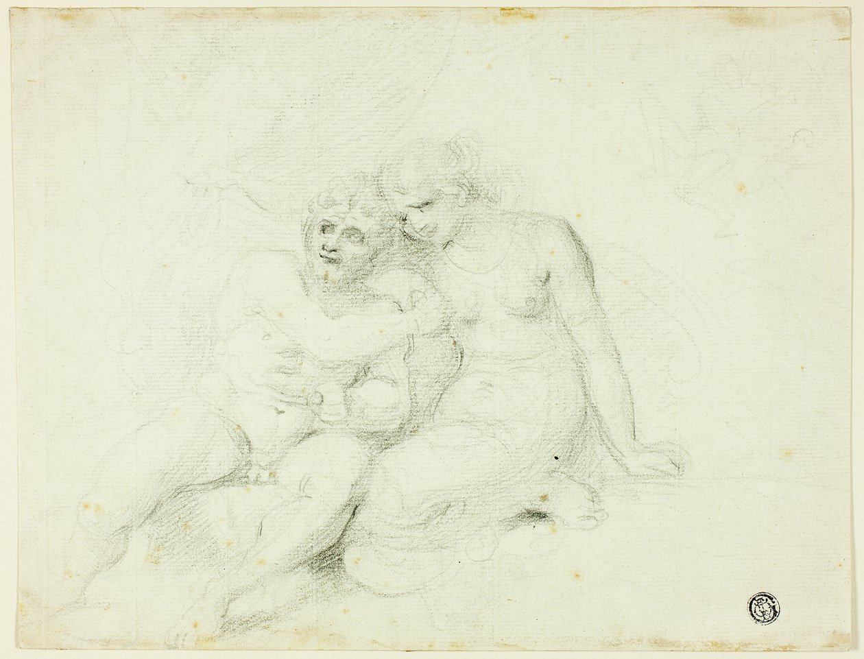 Macho Sentado Perto de Fêmea de Johann Zoffany