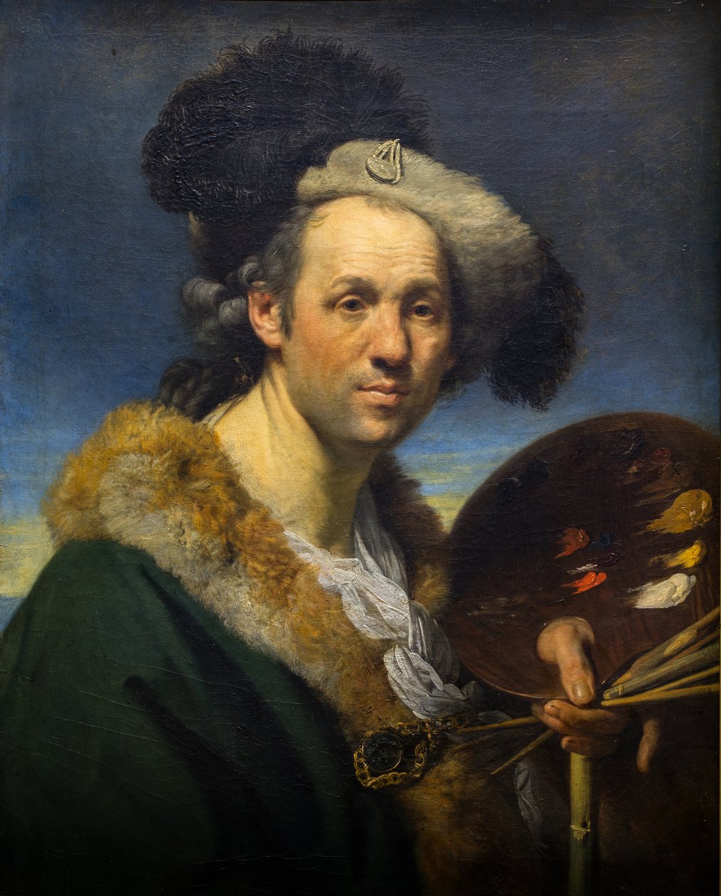 Autorretrato com paleta de Johann Zoffany