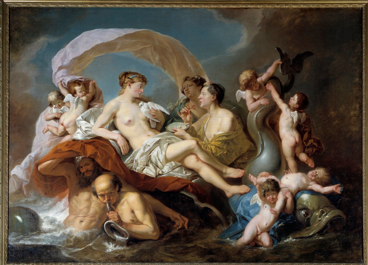 O Triunfo da Pintura de Vénus por Johann Zoffany (1733-1810) de Johann Zoffany