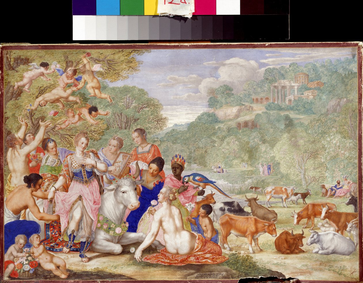 A Violação da Europa. A Violação da Europa. Pintura por Johannes Koenig (1586-1632/1635) de Johann or Hans Konig