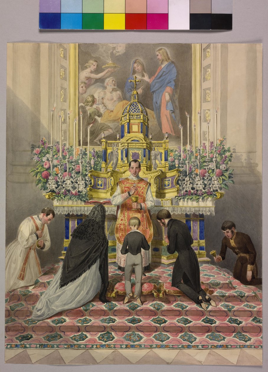 Primeira comunhão do imperador Francisco José I de Johann the Yngr. Dallinger von Dalling