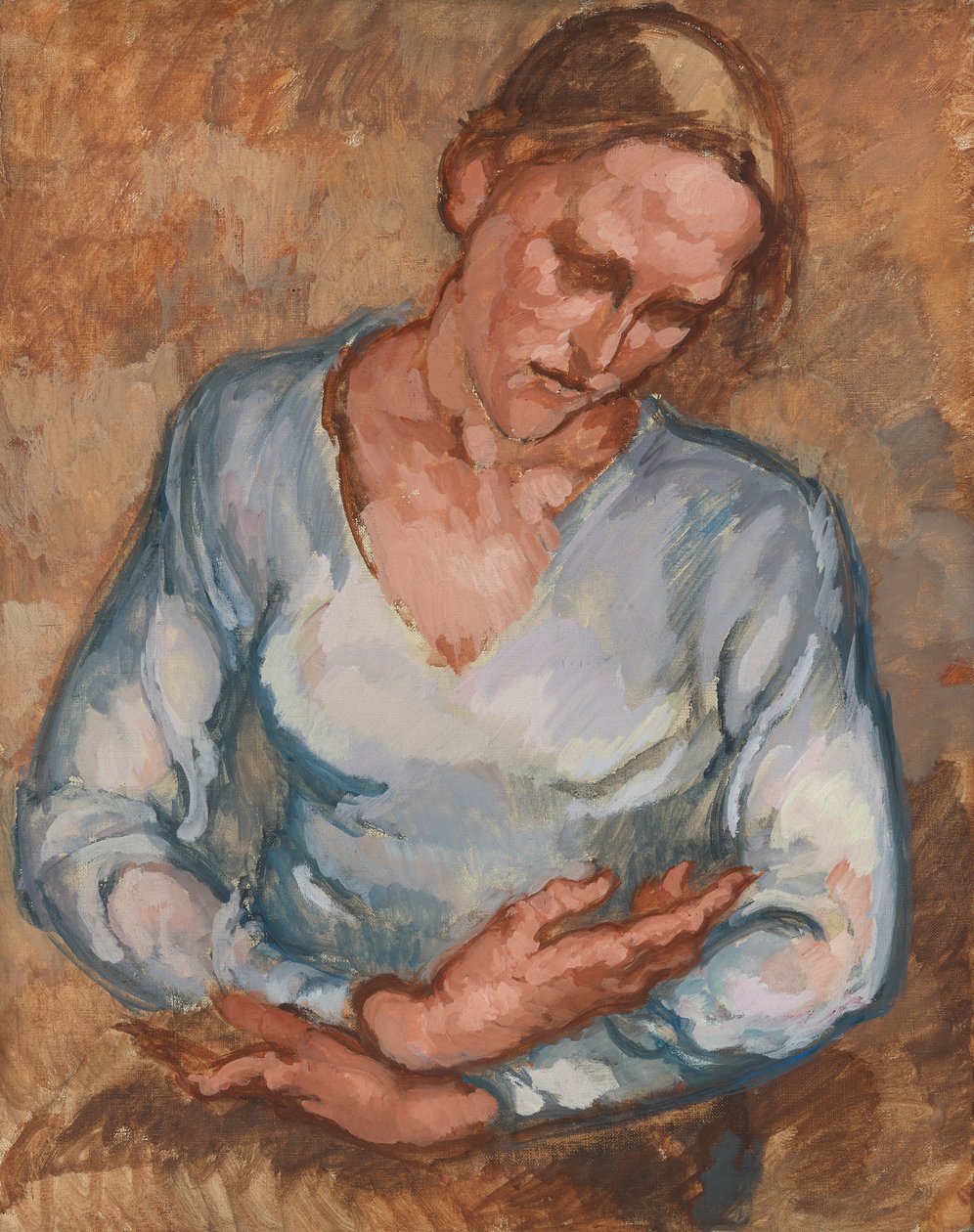 Mulher com os braços cruzados de Johanna Kampmann Freund