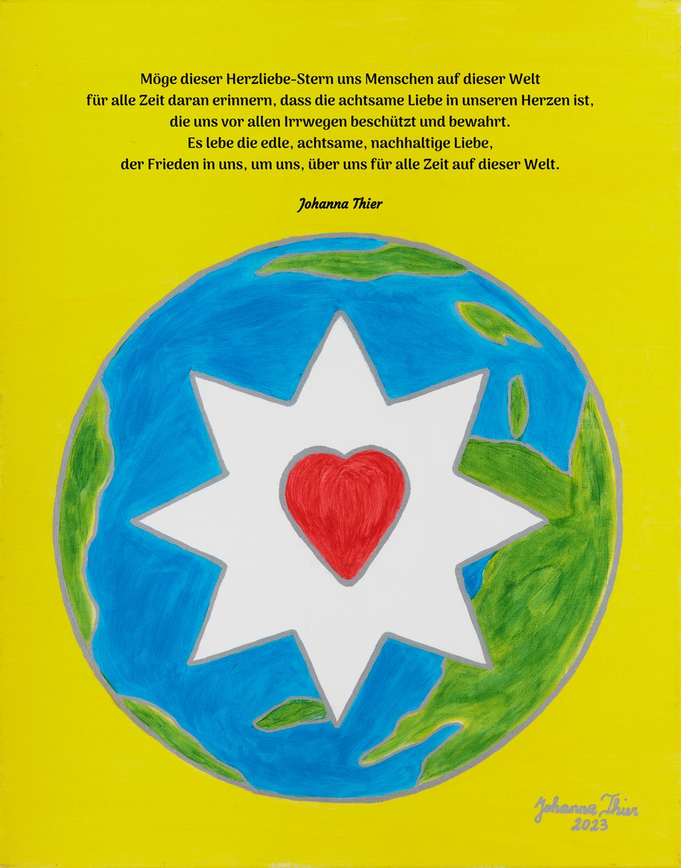 A Estrela do Amor do Coração Rosental para todos os povos deste mundo de Johanna Thier