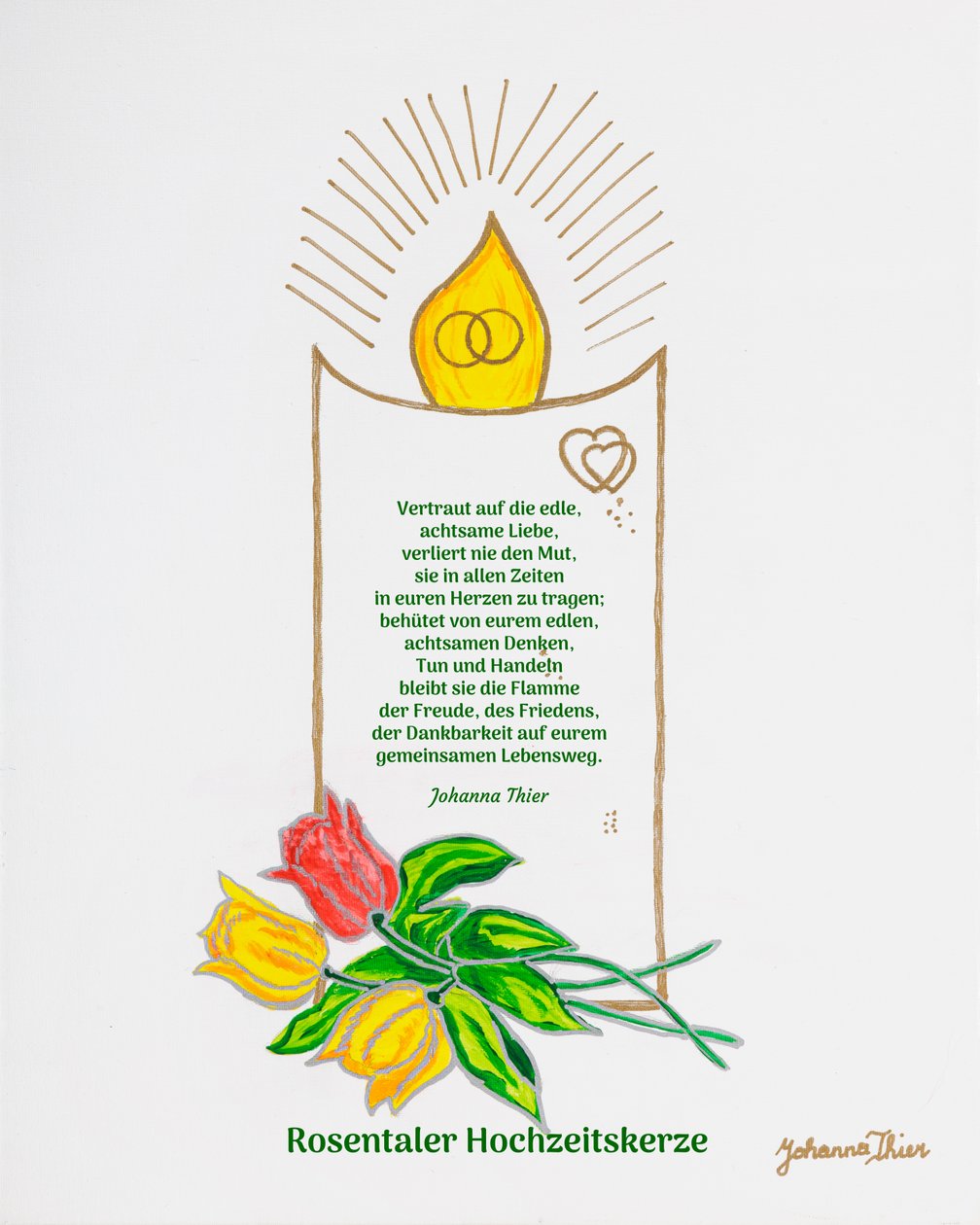 Vela de casamento Rosental de Johanna Thier