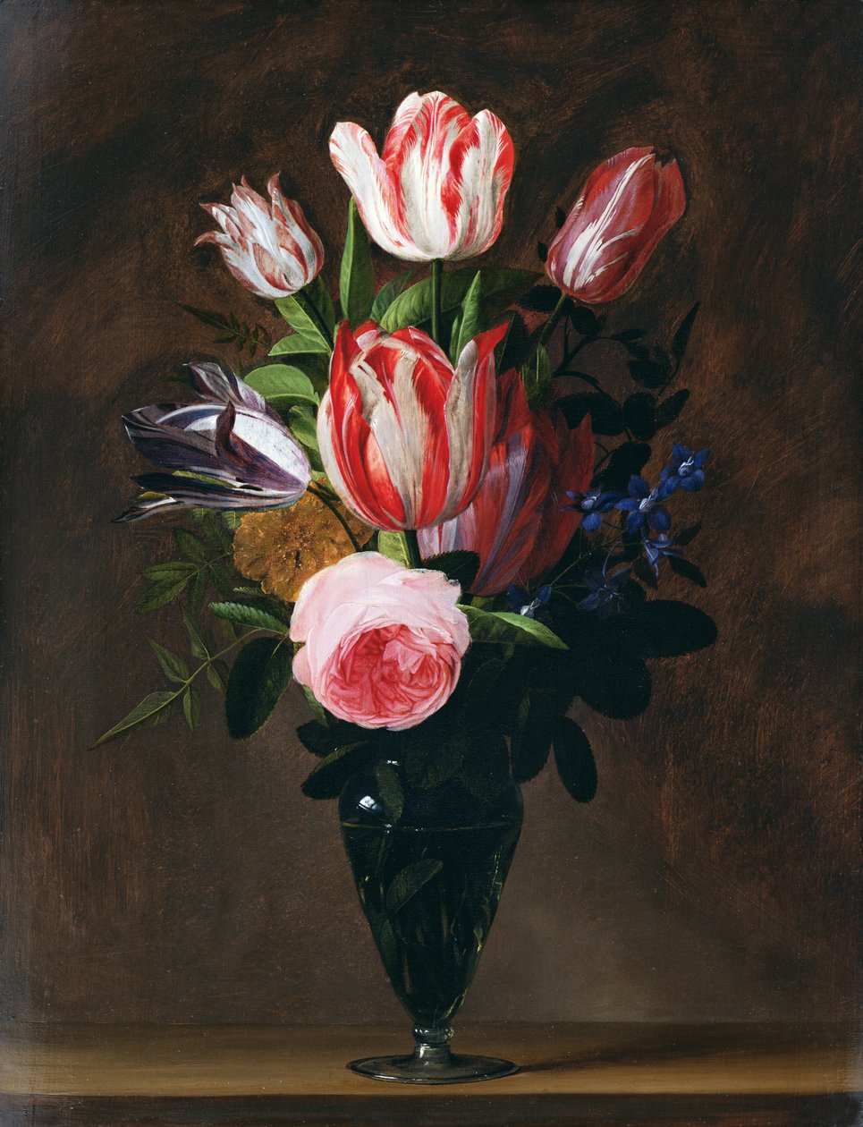 Flores em um vaso (painel) de Johannes Antonius van der Baren
