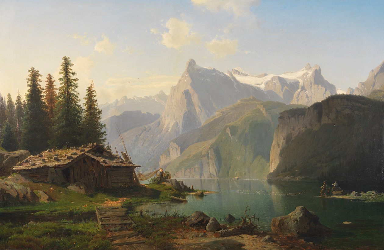 No lago Lucerna de Johannes Bartolomaus Duntze