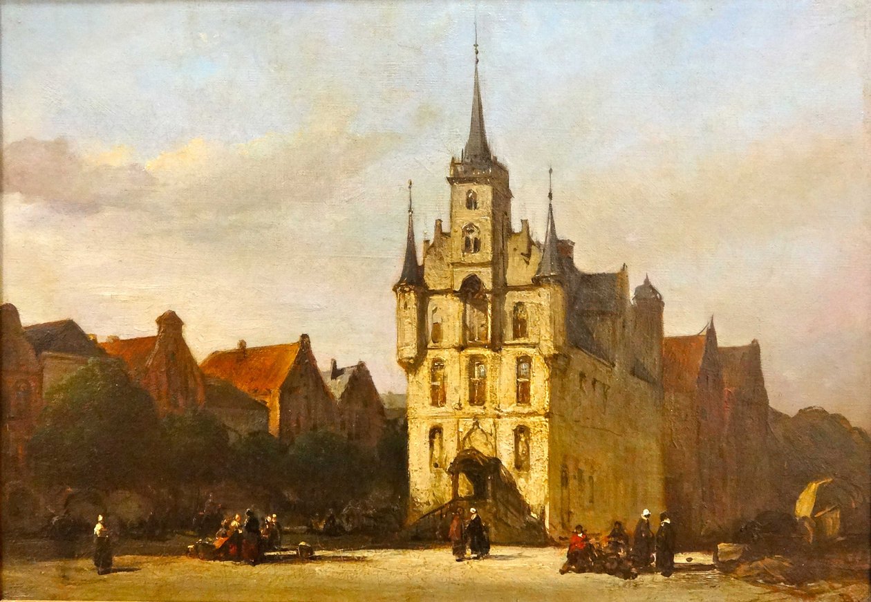 Mercado de Gouda de Johannes Bosboom