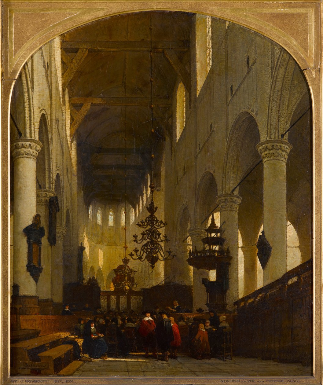 O Pieterskerk em Leiden de Johannes Bosboom