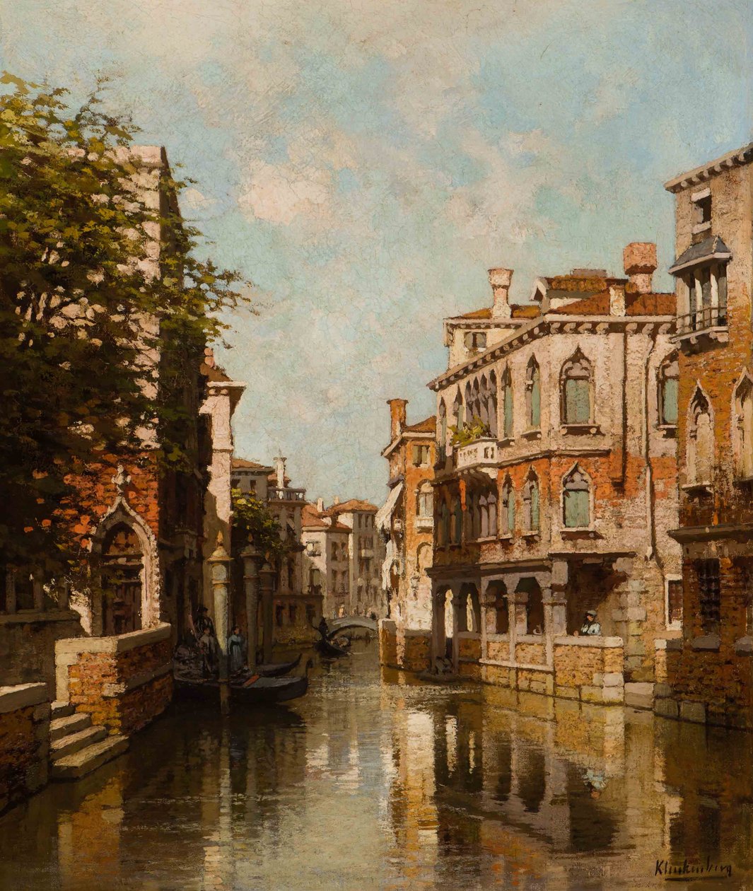 Canal em Veneza de Johannes Karel Christian Klinkenberg