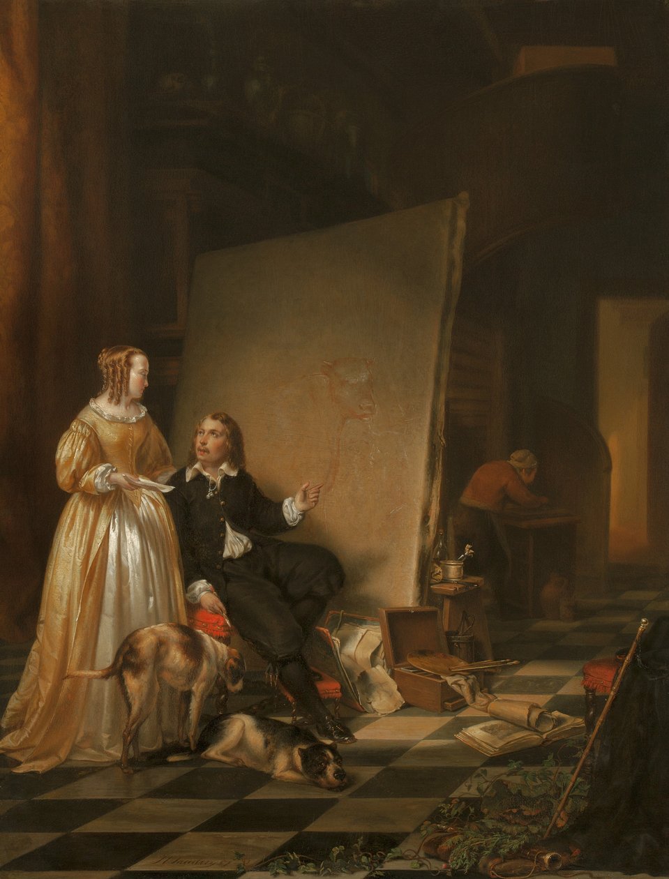 O estúdio de Paulus Potter de Johannes Christoffel Vaarberg