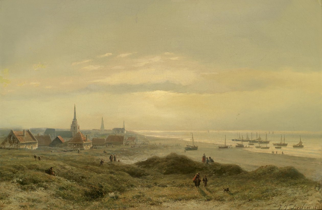 Praia, em, Scheveningen de Johannes Joseph Destrée