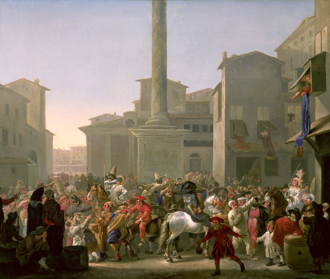 Carnaval em Roma, c.1650-51 de Johannes Lingelbach