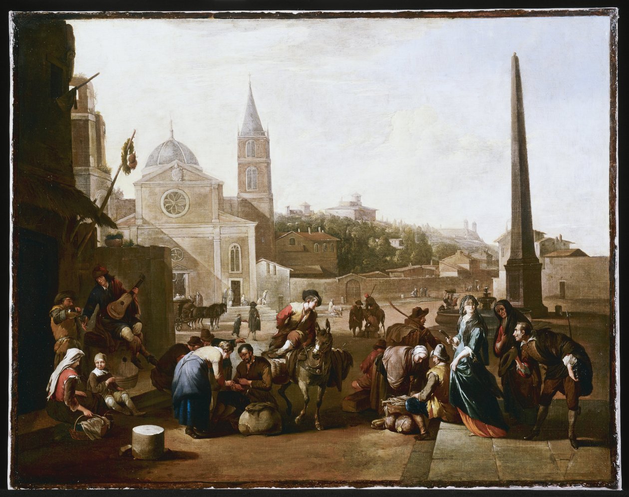 A Piazza del Popolo, Roma de Johannes Lingelbach
