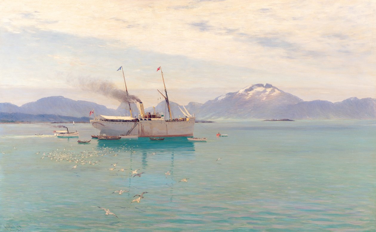 Manhã de verão no Molde, 1892 de Johannes Martin Grimelund