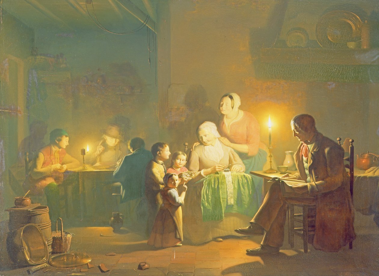 Interior à luz de velas de Johannes Rosiere